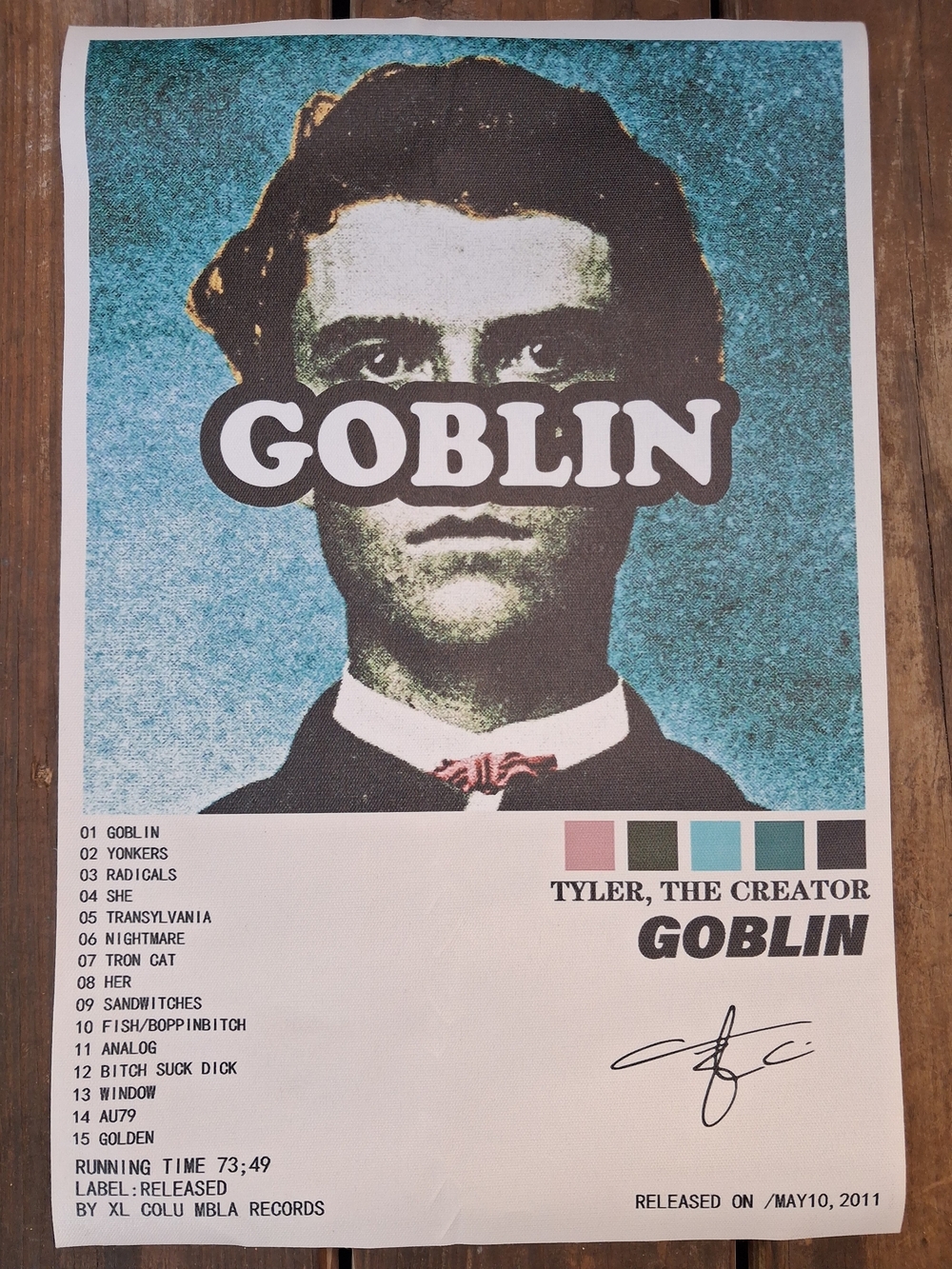 Tyler, The Creator Album Canvas Goblin Wall Art Poster Rare